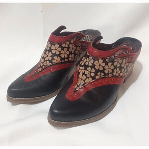 Elite by Corkys Womens Mule‎ Cowboy Shoe Size 6 Western Heel Slip On
